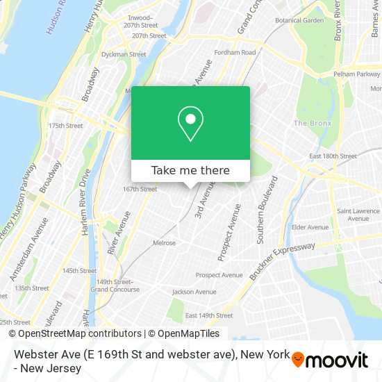 Webster Ave (E 169th St and webster ave) map