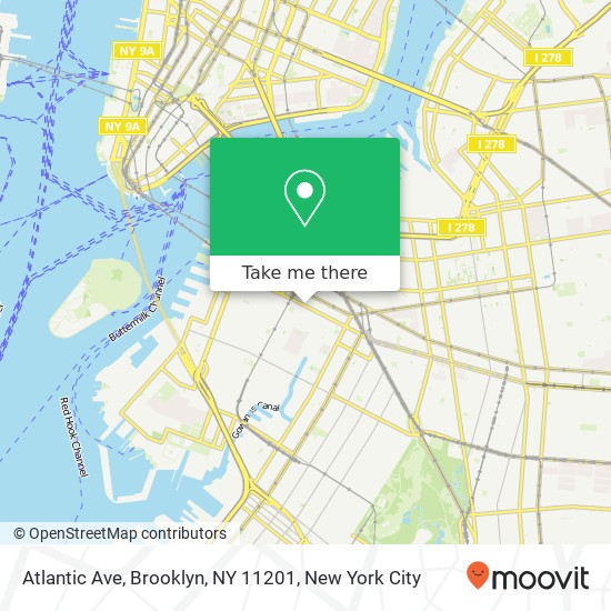 Mapa de Atlantic Ave, Brooklyn, NY 11201