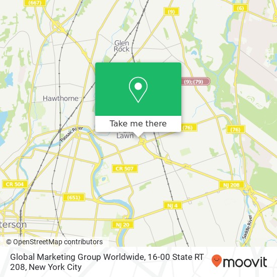 Global Marketing Group Worldwide, 16-00 State RT 208 map