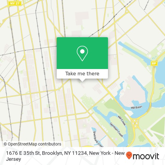 Mapa de 1676 E 35th St, Brooklyn, NY 11234