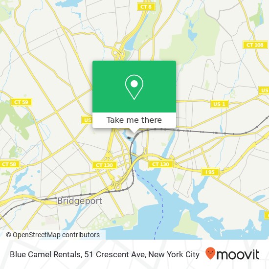Mapa de Blue Camel Rentals, 51 Crescent Ave