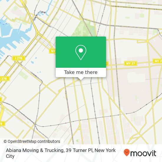 Abiana Moving & Trucking, 39 Turner Pl map