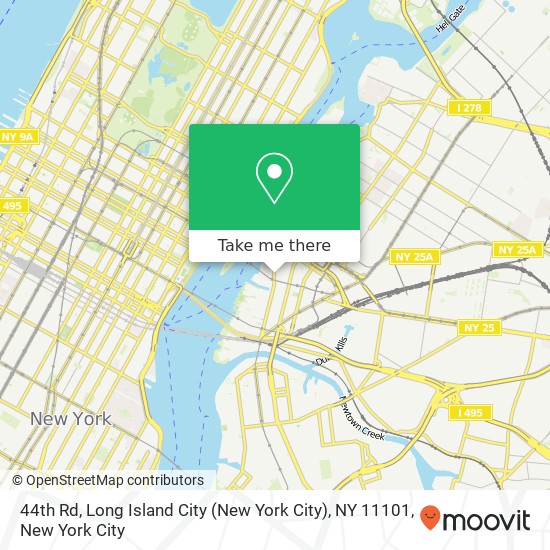 Mapa de 44th Rd, Long Island City (New York City), NY 11101