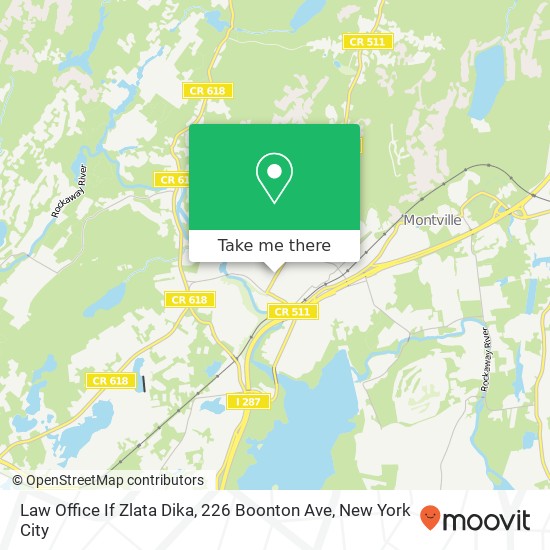 Law Office If Zlata Dika, 226 Boonton Ave map