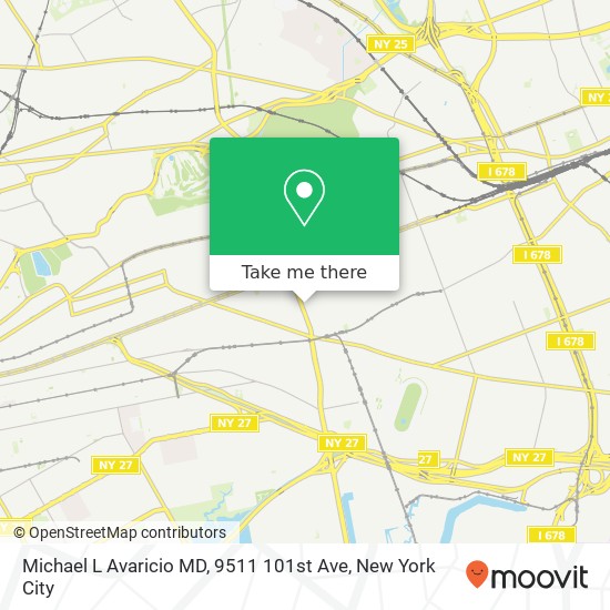 Mapa de Michael L Avaricio MD, 9511 101st Ave