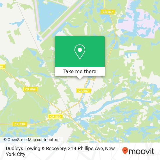 Mapa de Dudleys Towing & Recovery, 214 Phillips Ave