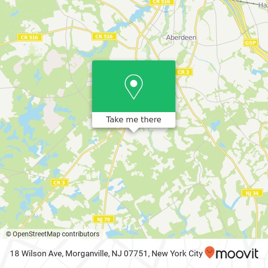 Mapa de 18 Wilson Ave, Morganville, NJ 07751
