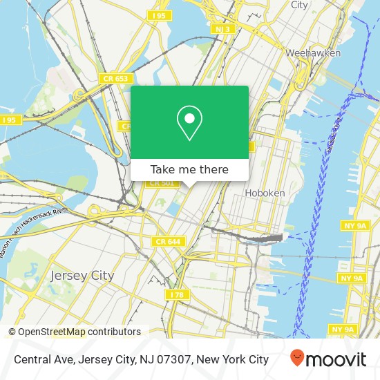 Central Ave, Jersey City, NJ 07307 map