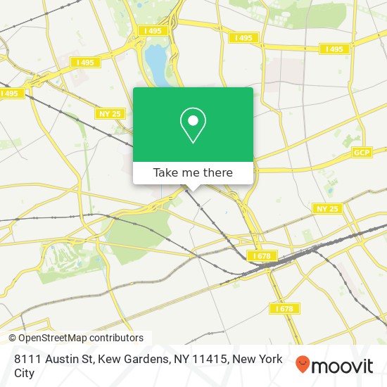 Mapa de 8111 Austin St, Kew Gardens, NY 11415