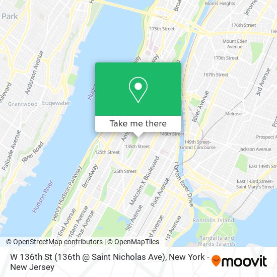 W 136th St (136th @ Saint Nicholas Ave) map