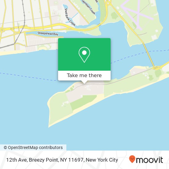 Mapa de 12th Ave, Breezy Point, NY 11697