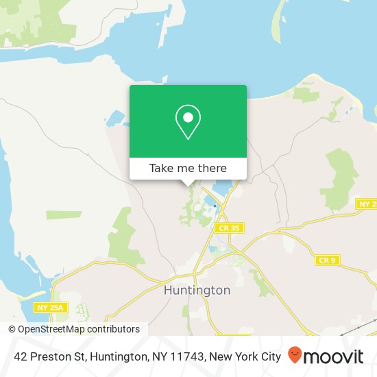 Mapa de 42 Preston St, Huntington, NY 11743