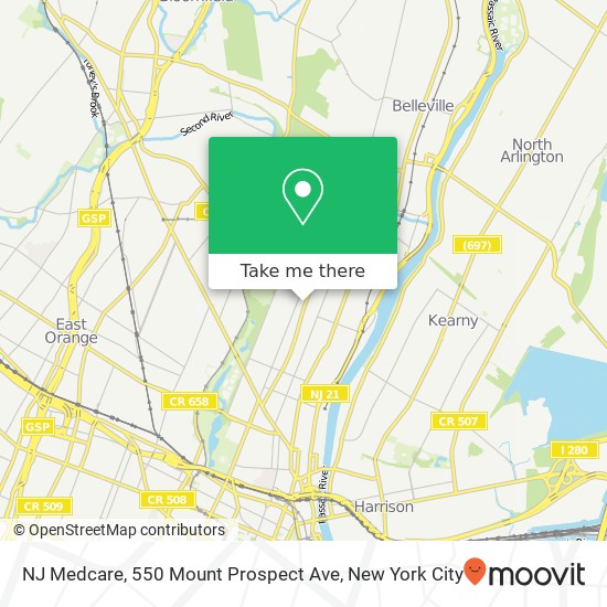 NJ Medcare, 550 Mount Prospect Ave map