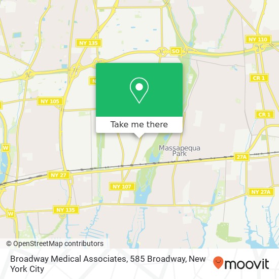 Mapa de Broadway Medical Associates, 585 Broadway