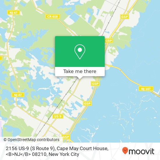 2156 US-9 (S Route 9), Cape May Court House, <B>NJ< / B> 08210 map