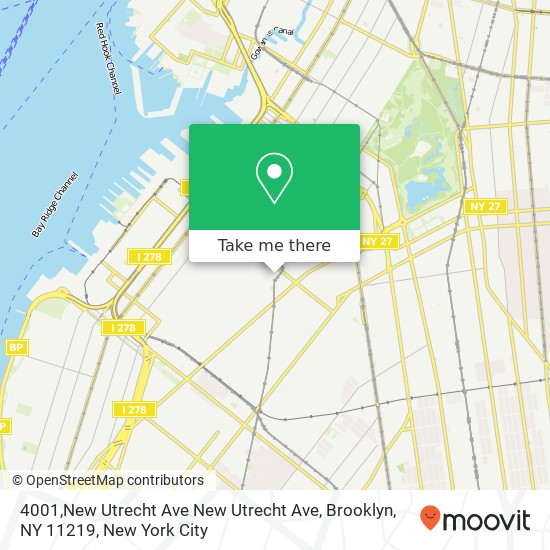 4001,New Utrecht Ave New Utrecht Ave, Brooklyn, NY 11219 map