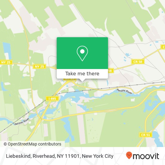 Mapa de Liebeskind, Riverhead, NY 11901