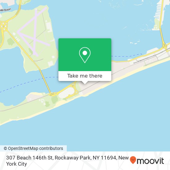 Mapa de 307 Beach 146th St, Rockaway Park, NY 11694