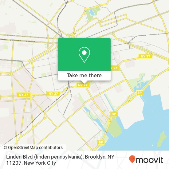 Mapa de Linden Blvd (linden pennsylvania), Brooklyn, NY 11207