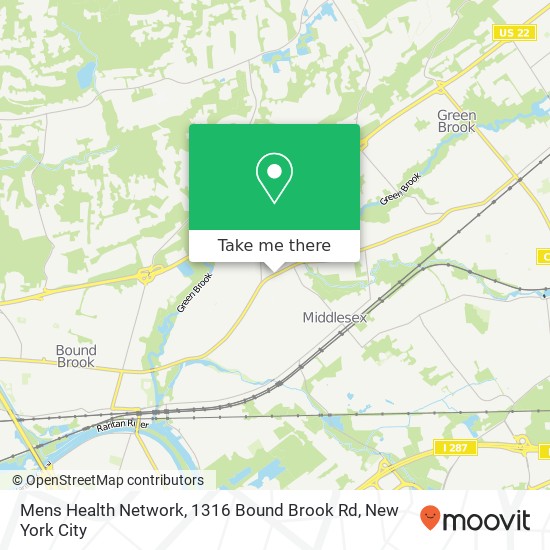 Mens Health Network, 1316 Bound Brook Rd map