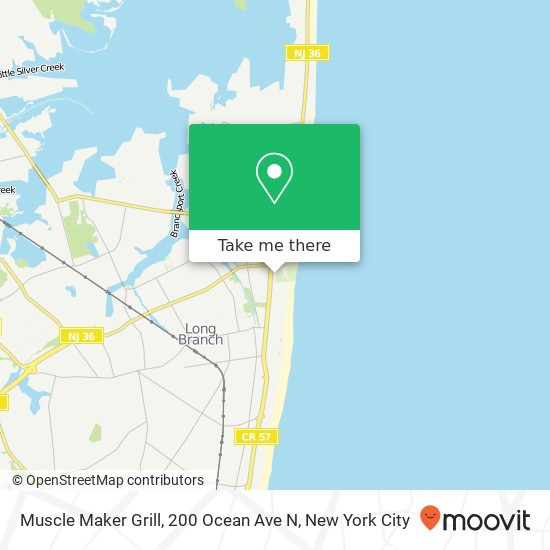 Mapa de Muscle Maker Grill, 200 Ocean Ave N