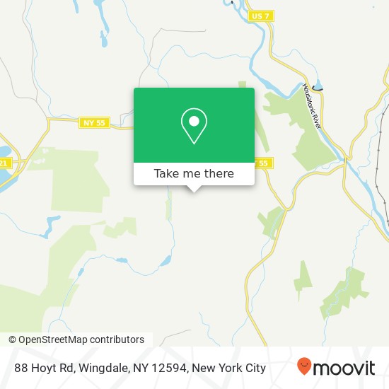 Mapa de 88 Hoyt Rd, Wingdale, NY 12594