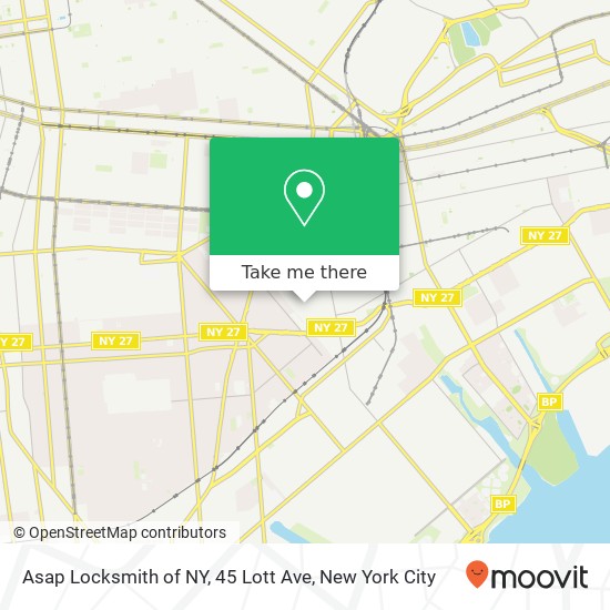 Mapa de Asap Locksmith of NY, 45 Lott Ave