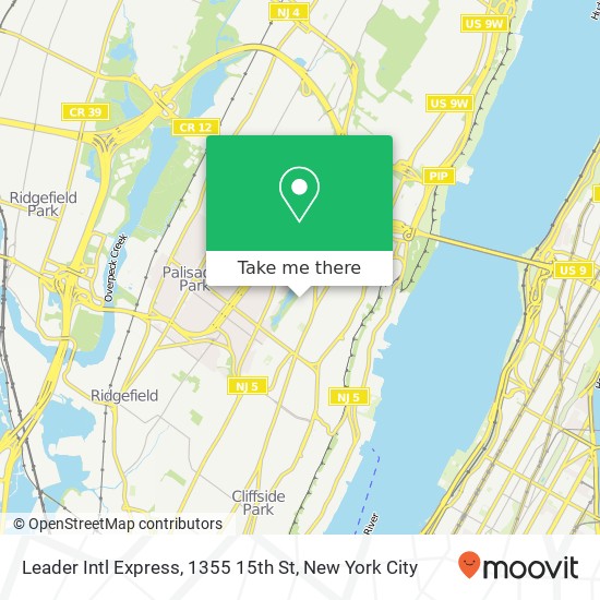 Leader Intl Express, 1355 15th St map