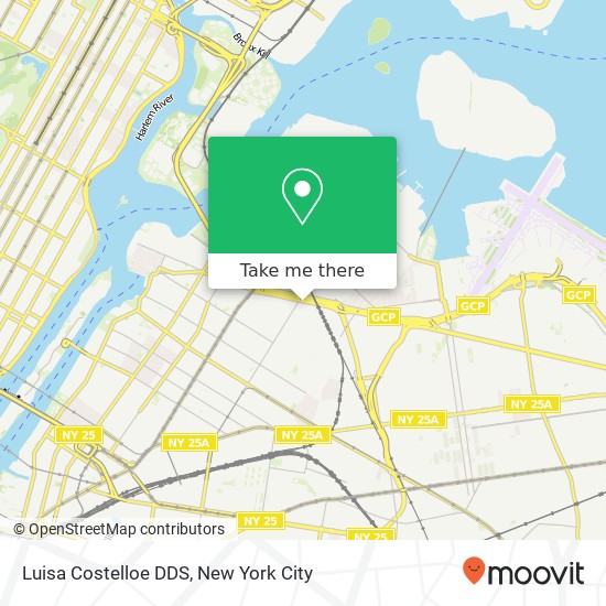 Luisa Costelloe DDS, 40-16 Astoria Blvd map