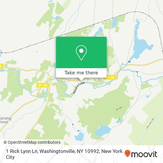 Mapa de 1 Rick Lynn Ln, Washingtonville, NY 10992