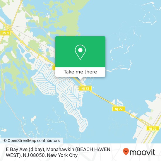 E Bay Ave (d bay), Manahawkin (BEACH HAVEN WEST), NJ 08050 map