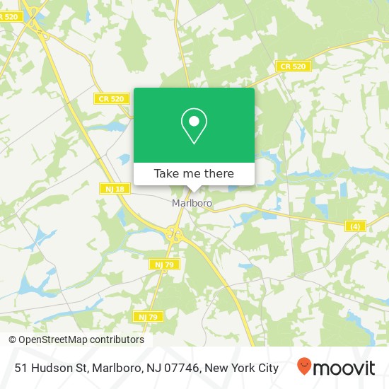 Mapa de 51 Hudson St, Marlboro, NJ 07746