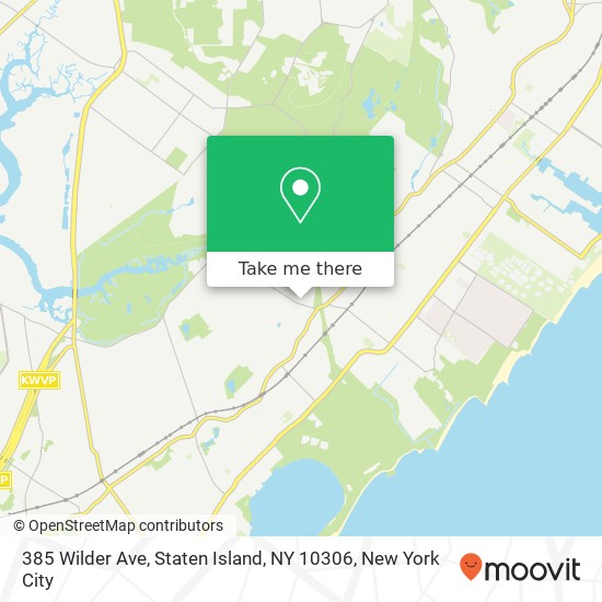 Mapa de 385 Wilder Ave, Staten Island, NY 10306