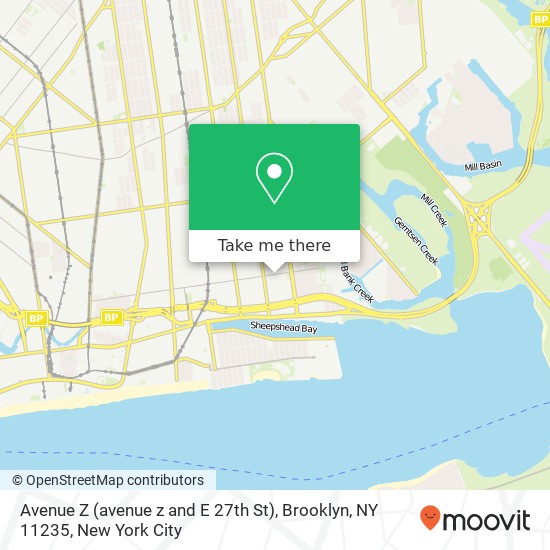 Avenue Z (avenue z and E 27th St), Brooklyn, NY 11235 map
