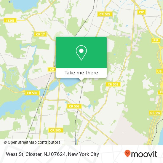 Mapa de West St, Closter, NJ 07624