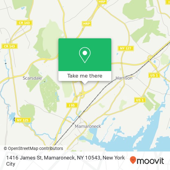 1416 James St, Mamaroneck, NY 10543 map