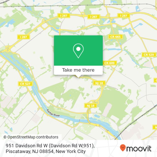951 Davidson Rd W (Davidson Rd W,951), Piscataway, NJ 08854 map