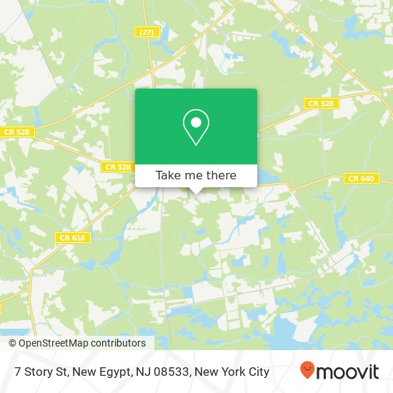 Mapa de 7 Story St, New Egypt, NJ 08533