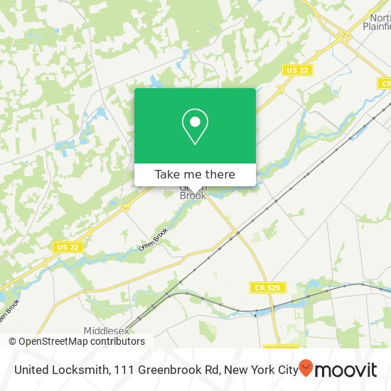 Mapa de United Locksmith, 111 Greenbrook Rd