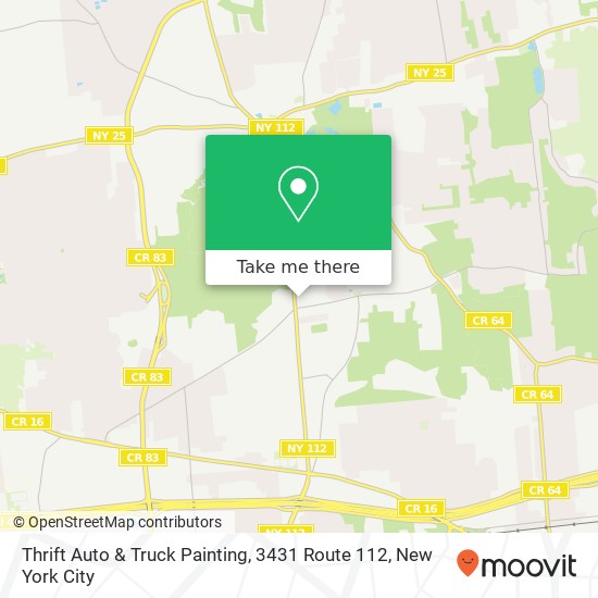 Mapa de Thrift Auto & Truck Painting, 3431 Route 112