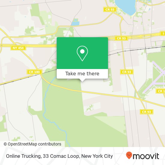 Mapa de Online Trucking, 33 Comac Loop