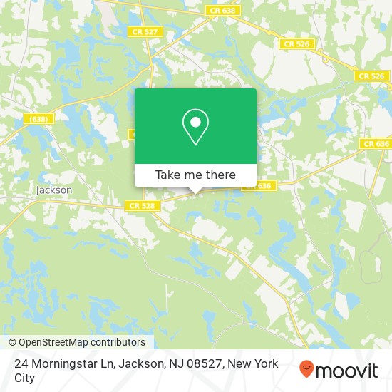 Mapa de 24 Morningstar Ln, Jackson, NJ 08527