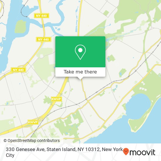 Mapa de 330 Genesee Ave, Staten Island, NY 10312