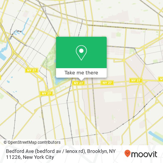 Bedford Ave (bedford av / lenox rd), Brooklyn, NY 11226 map