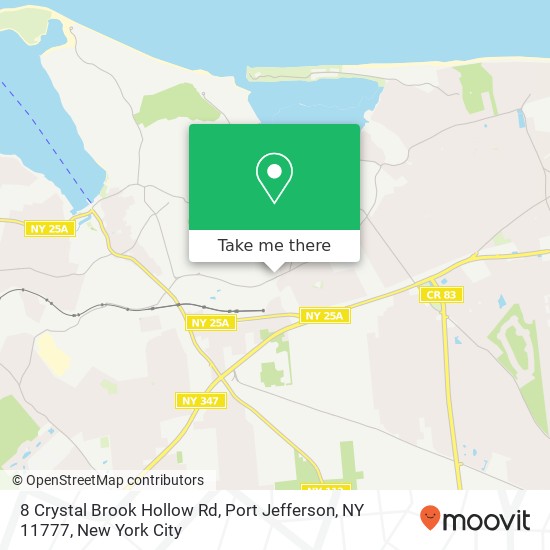 Mapa de 8 Crystal Brook Hollow Rd, Port Jefferson, NY 11777