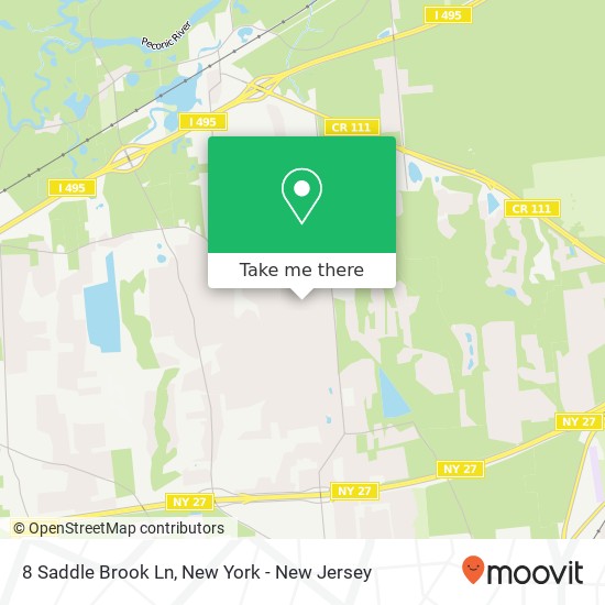 Mapa de 8 Saddle Brook Ln, Manorville, NY 11949