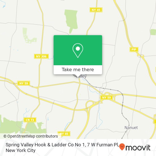 Mapa de Spring Valley Hook & Ladder Co No 1, 7 W Furman Pl
