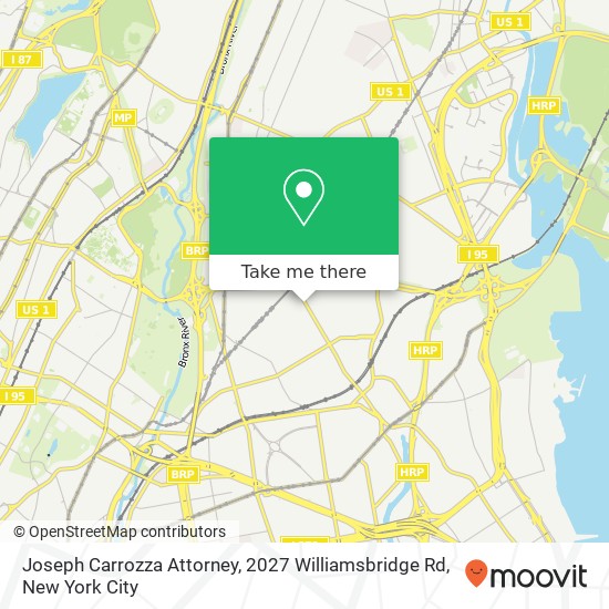 Joseph Carrozza Attorney, 2027 Williamsbridge Rd map