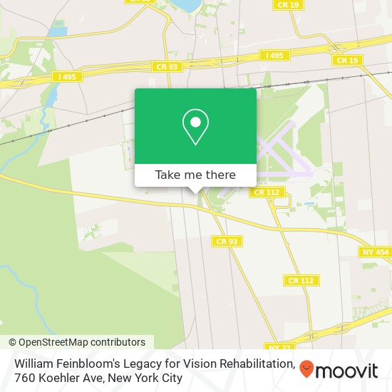 William Feinbloom's Legacy for Vision Rehabilitation, 760 Koehler Ave map