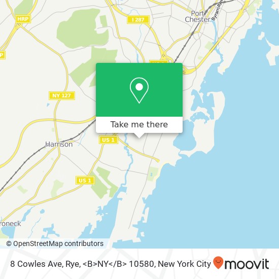 8 Cowles Ave, Rye, <B>NY< / B> 10580 map